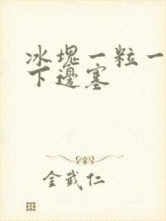 冰块一粒一粒往下边塞