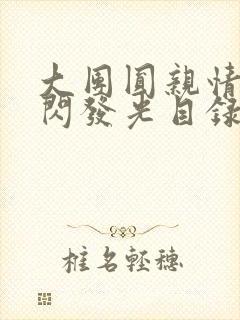 大团圆亲情会闪闪发光目录