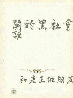 关于黑社会的小说