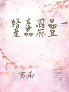 精产国品一二三产品麻豆