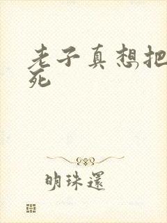 老子真想把你弄死