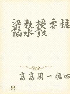 梁教授要稳住肉馅水饺