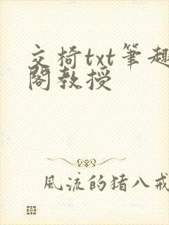 交椅txt笔趣阁教授