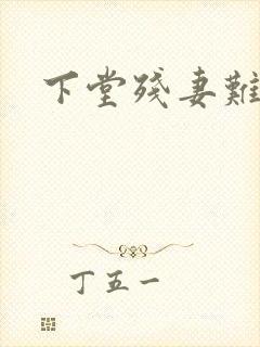下堂残妻难再娶