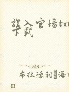 误入官场txt下载