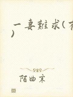 一妻难求(有肉)