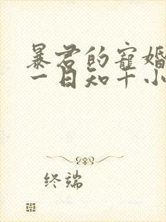 暴君的宠婚日常一日知千小说免费