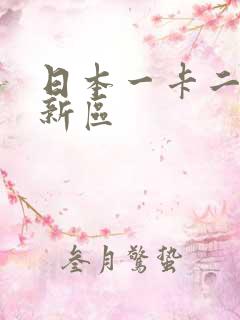 日本一卡二卡三新区