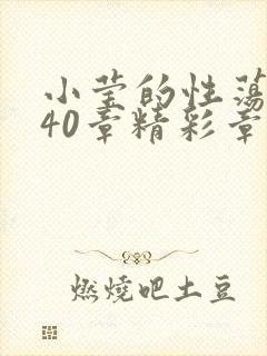 小莹的性荡生活40章精彩章节