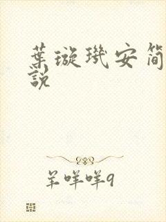 叶璇玑安简阳小说