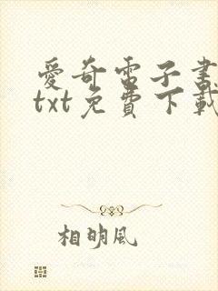 爱奇电子书下载txt免费下载