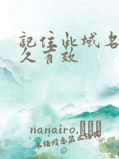 记住此域名记永久有效