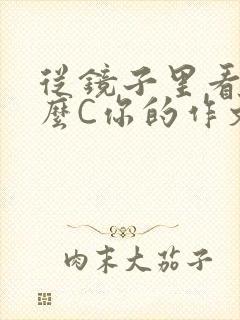 从镜子里看我怎么C你的作文