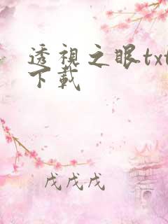 透视之眼txt下载