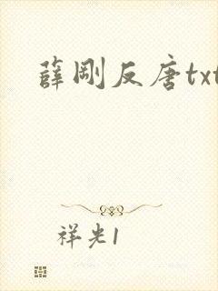 薛刚反唐txt