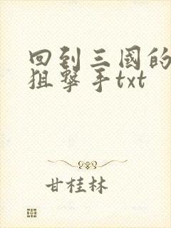 回到三国的特种狙击手txt