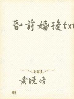 昏前婚后txt