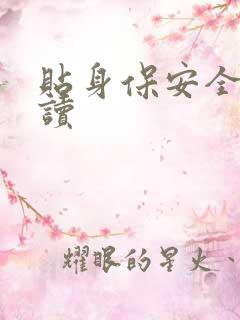 贴身保安全文阅读