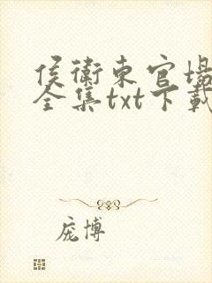 侯卫东官场笔记全集txt下载