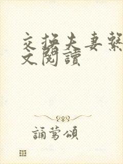 交换夫妻系列全文阅读