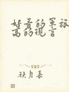 好看的军旅肉质高的现言