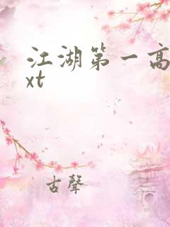 江湖第一高手txt