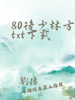 80后少林方丈txt下载