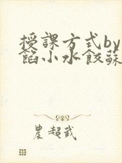 授课方式by肉馅小水饺苏岩