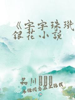 《字字珠玑》金银花小说