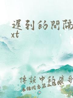 迟到的间隔年txt