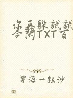 你再躲试试BY今闲TXT百度网盘