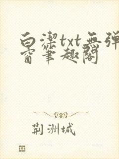 白洁txt无弹窗笔趣阁