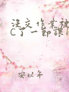 没交作业被老师C了一节课网站