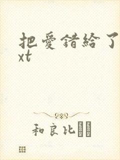 把爱错给了你txt