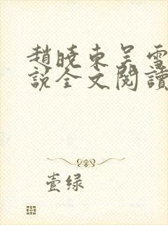 赵晓东吴雪晴小说全文阅读