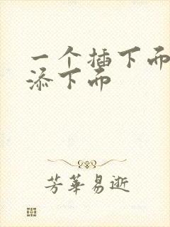 一个插下面一个添下面