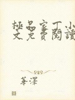 极品家丁小说全文免费阅读