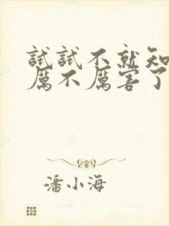 试试不就知道我厉不厉害了