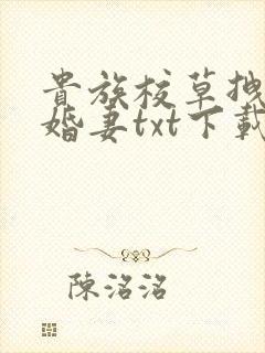 贵族校草拽拽未婚妻txt下载