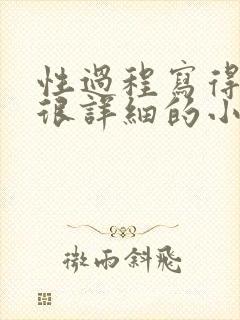 性过程写得很黄很详细的小说