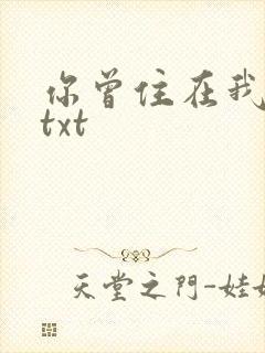 你曾住在我心上txt