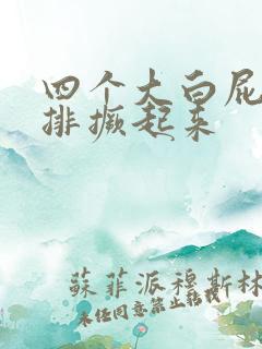 四个大白屁股并排撅起来