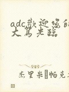 adc欢迎您的大驾光临