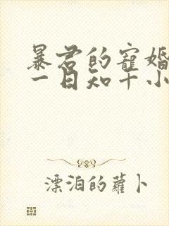 暴君的宠婚日常一日知千小说免费