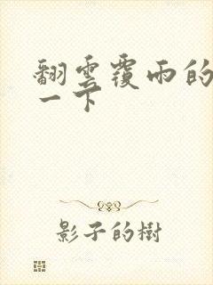 翻云覆雨的一上一下