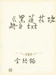 《黑莲花攻略手册》txt