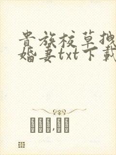 贵族校草拽拽未婚妻txt下载