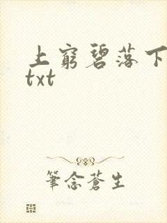 上穷碧落下黄泉txt