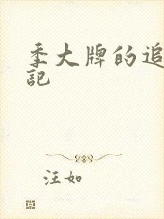 季大牌的追夫日记