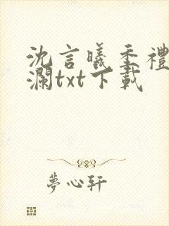 沈言曦季礼叶秋澜txt下载